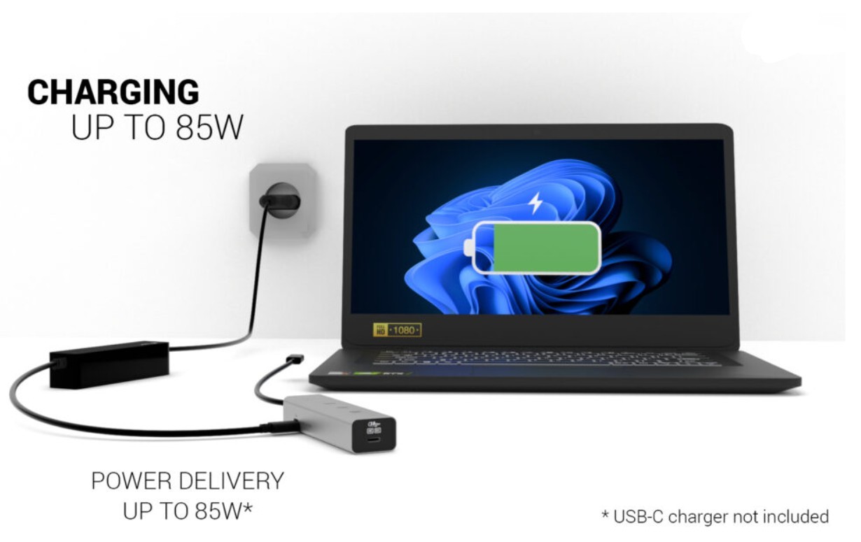 i-tec USB-C Hub Metal 5-port (8K video, PD 85W) 5
