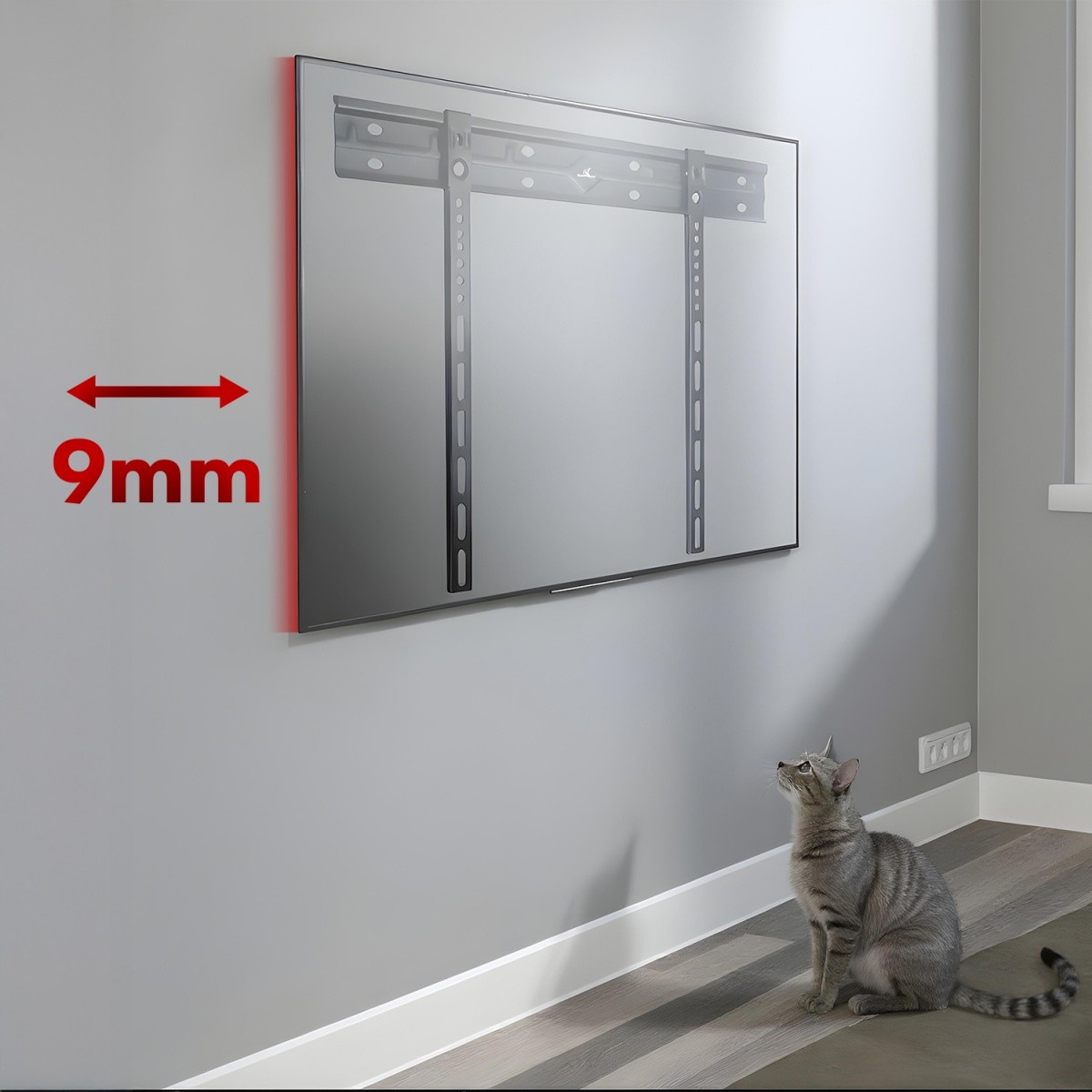 Ultra tanek stenski nosilec TV, VESA 600x400, 80kg 6