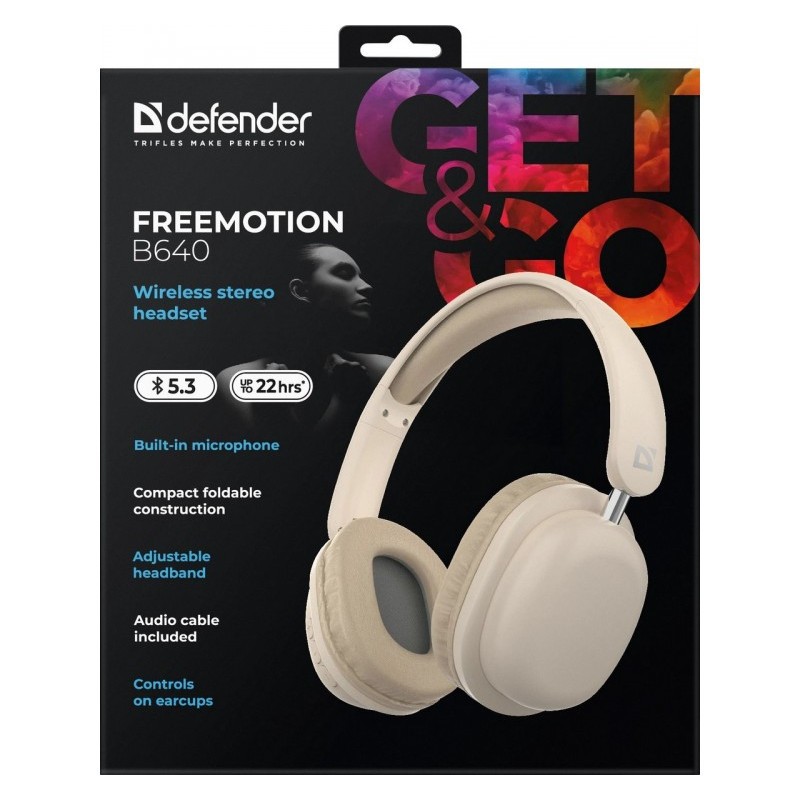 Brezžične slušalke FREEMOTION B640 (bež) 7