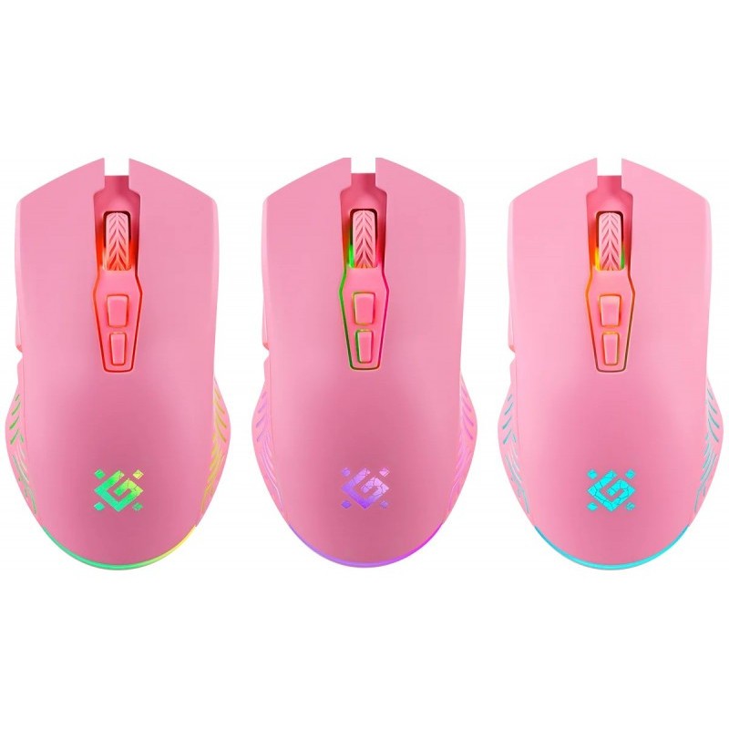 Brezžična gaming miška PANDORA RF 3200DPI, 7 gumbov (roza) 5