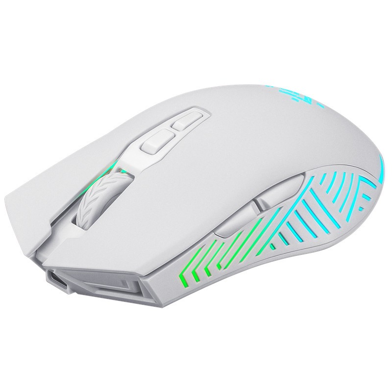 Brezžična gaming miška PANDORA RF 3200DPI, 7 gumbov (bela)