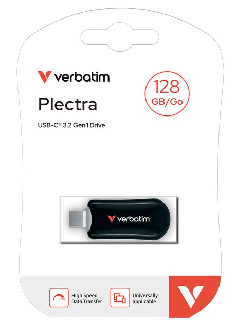 Verbatim Plectra 128GB USB-C ključek, 100MB/s, črn 2