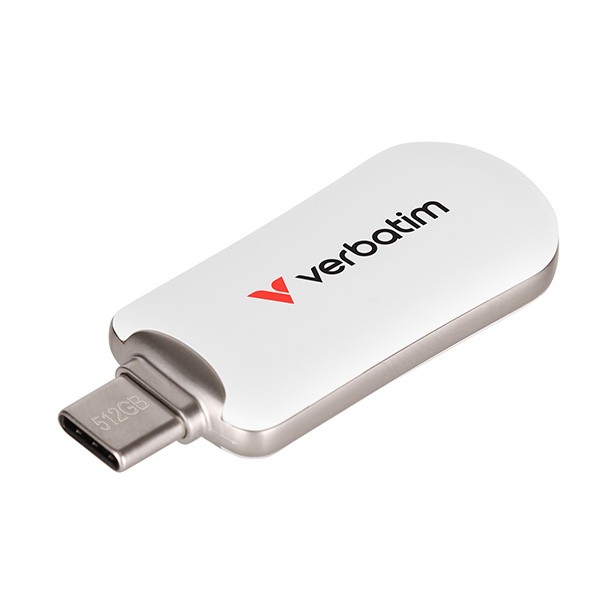 USB-C ključek Plectra 128GB, hitrost 100MB/s, barva bela