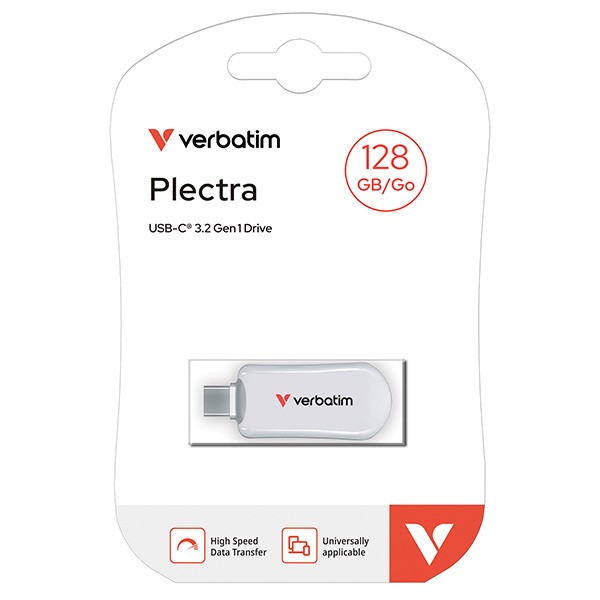 USB-C ključek Plectra 128GB, hitrost 100MB/s, barva bela 2
