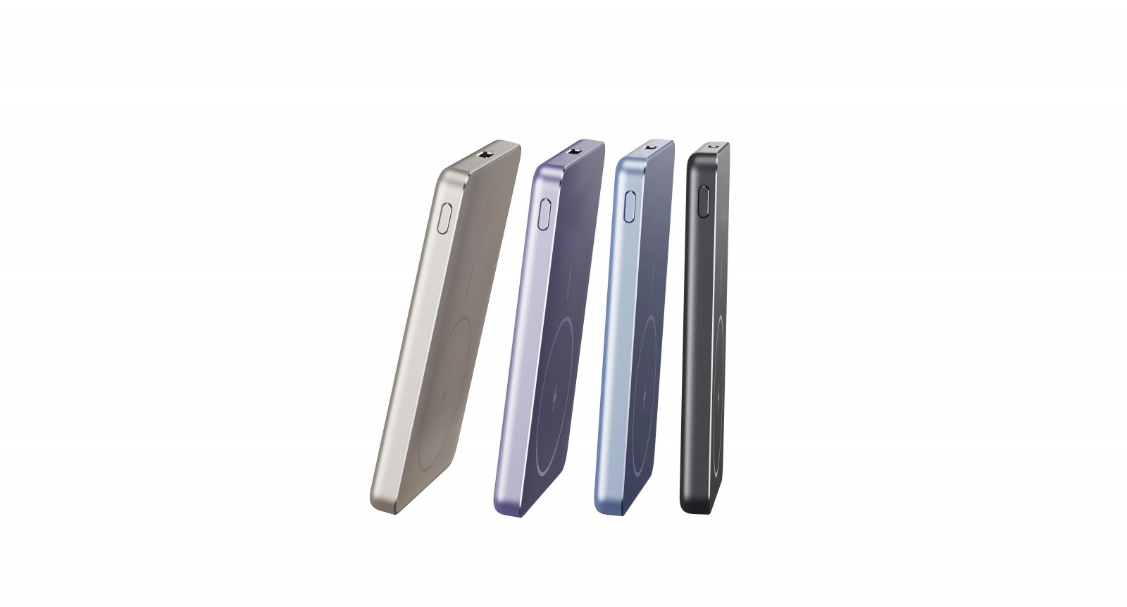 Super Slim Magnetic Powerbank 5000 mAh, Vijoličen 3