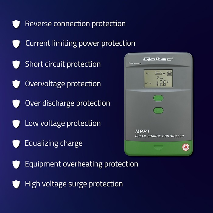 Solarni MPPT regulator polnjenja 60A z zaslonom, 12V/24V, Bluetooth, APP 4