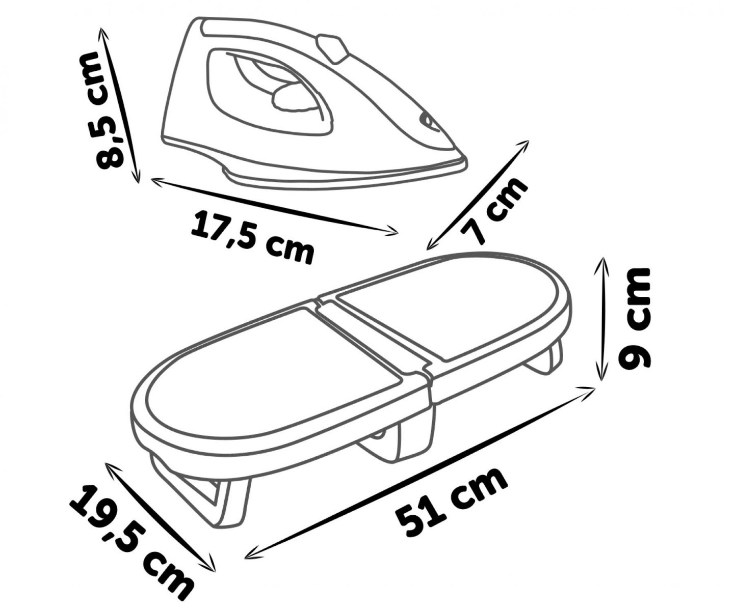 Zložljivo likalno stojalo Tefal Mini 6