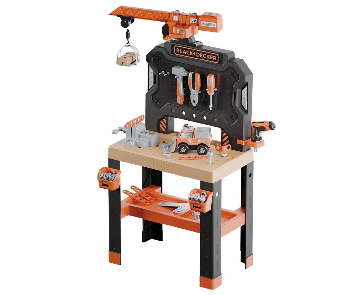 Otroški delovni center Black+Decker Bricolo Builder z žerjavom