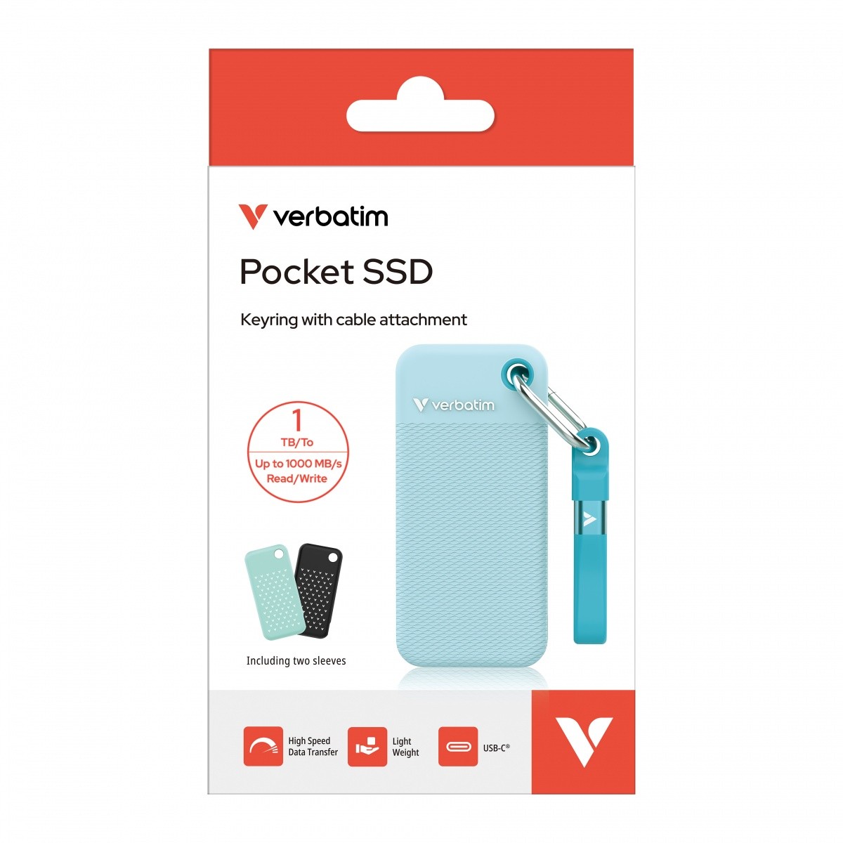 Verbatim Pocket SSD 1TB, M.2, 1000MB/s, USB-C 4