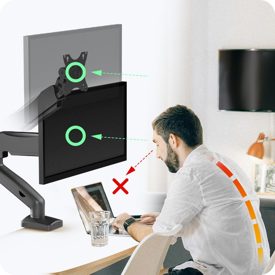 IcyBox IB-MS203-T: Stojalo za monitorje do 32 palcev (2-9 kg) 2