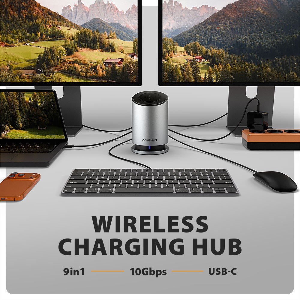 Večportni HUB HMC-WL9, USB 9v1, 10Gbps 2