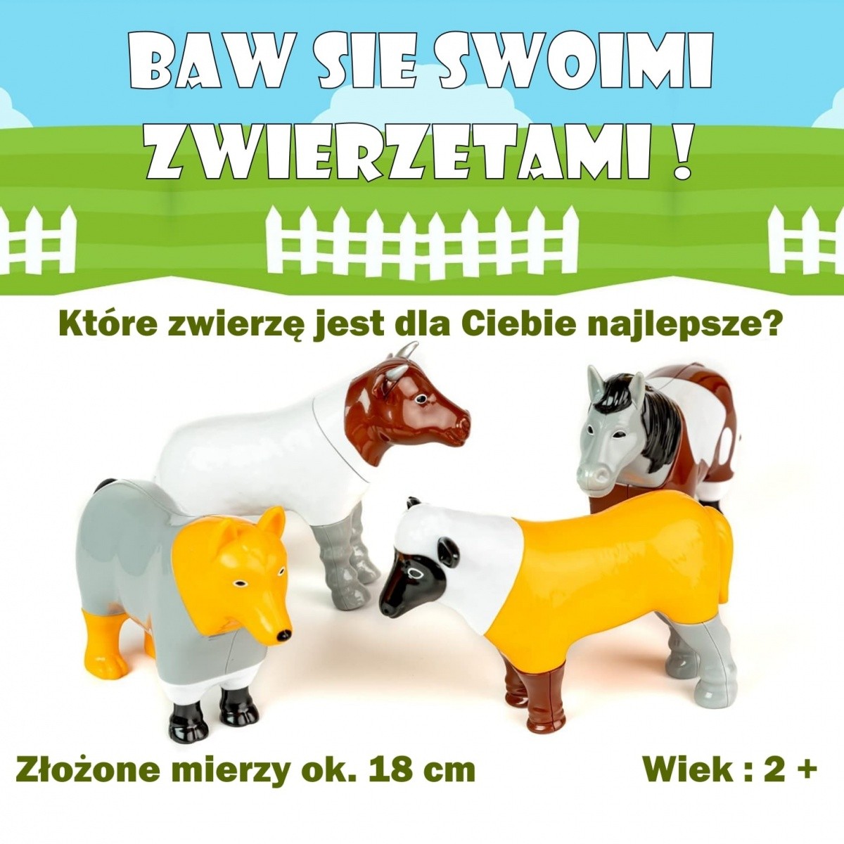 Magnetni set Malblo, Živali s kmetije, 1 kos 8