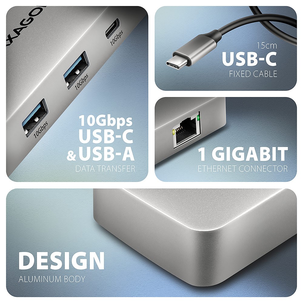 Večportni USB C HMC-CUB83X2 Hub (7v1) 3