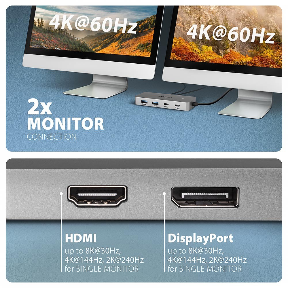 Večportni USB C HMC-CUB83X2 Hub (7v1) 5