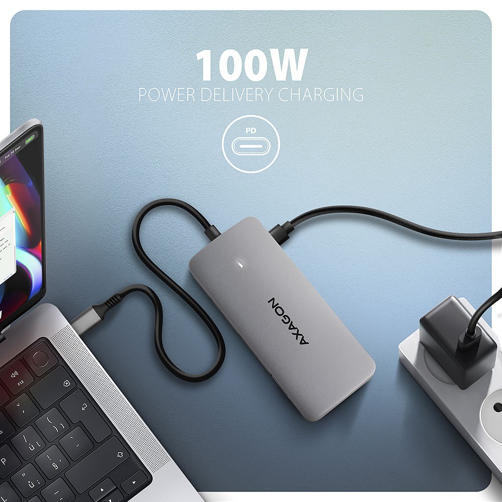 Večportni USB C HMC-CUB83X2 Hub (7v1) 8