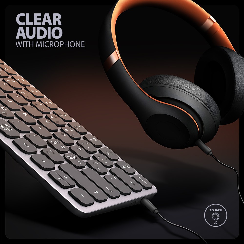 USB-C tipkovnica z vgrajenim 9v1 hubom NuaXus HMC-KB-NRD 4