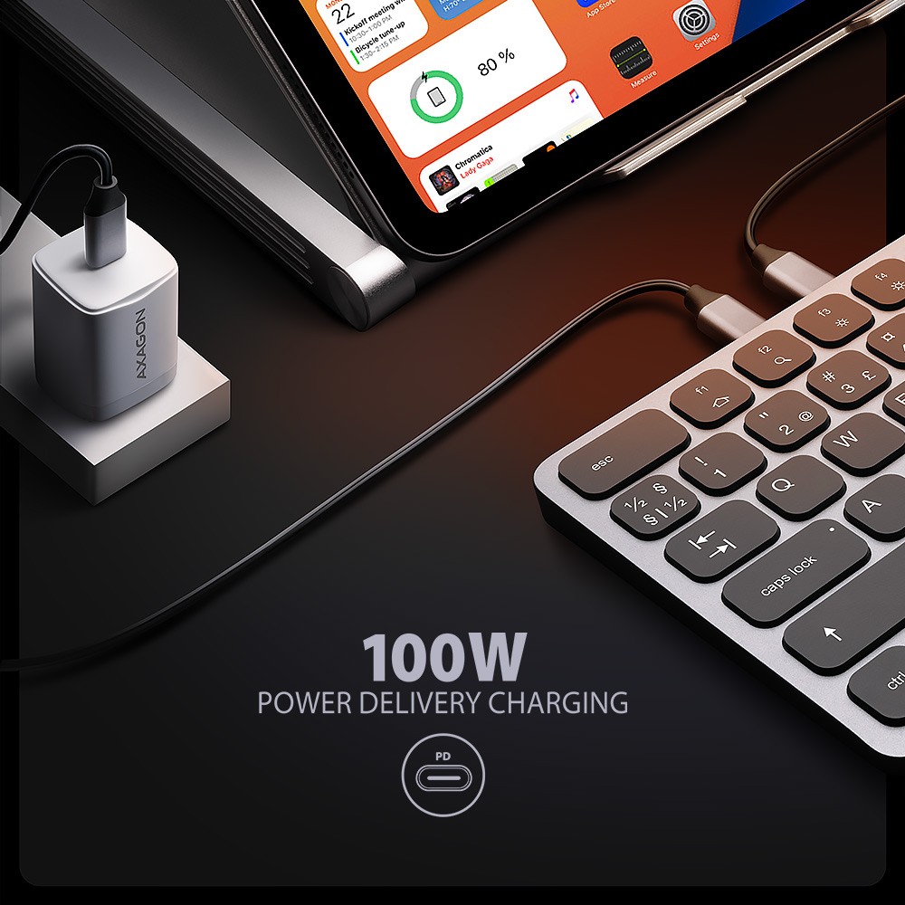 USB-C tipkovnica z vgrajenim 9v1 hubom NuaXus HMC-KB-NRD 7