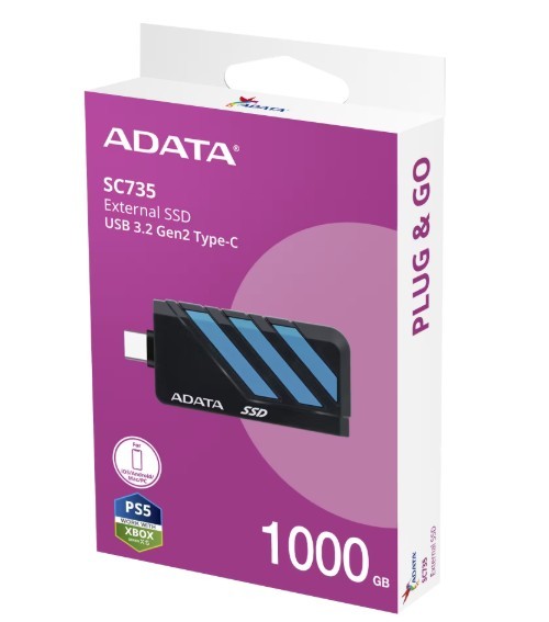 Adata SC735 1TB zunanji SSD disk, USB-C