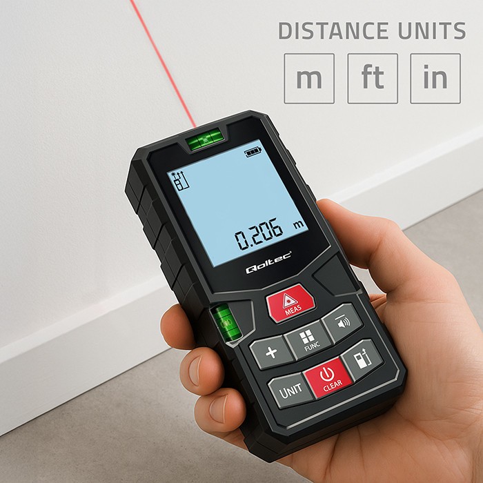 Qoltec Digitalni laserski daljinomjer 120m z LCD 2