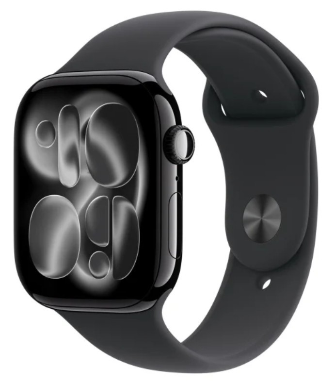 Pametna ura Watch Series 11 GPS, 42 mm, aluminij, ohišje Onyx, športni pas črn - M/L