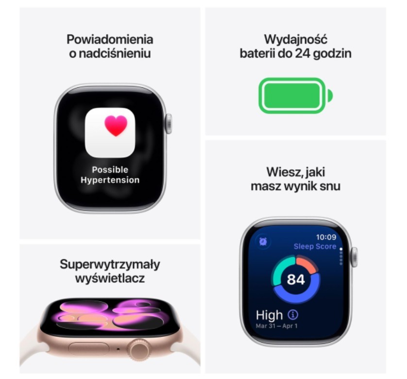 Apple Watch Series 11 (46mm, Srebrn, Mlečno vijoličen pas) GPS+Cellular 3