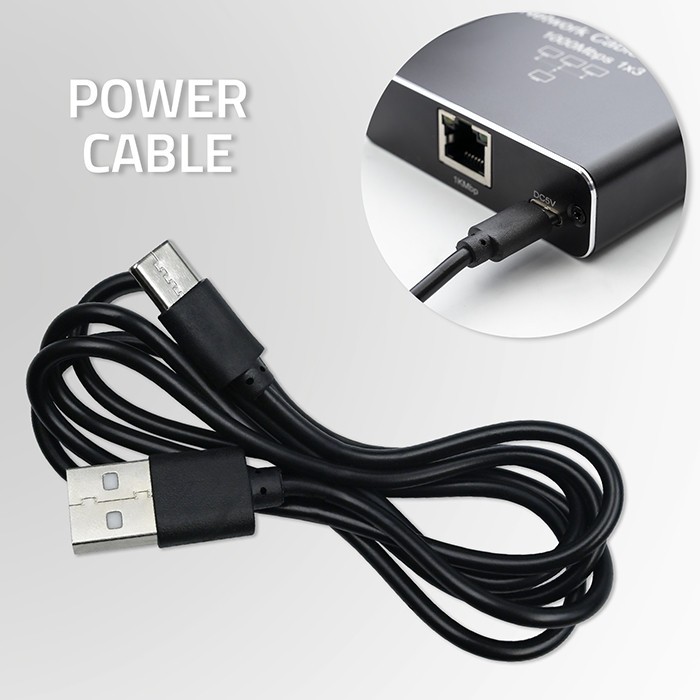 Razdelilnik Ethernet mini SWITCH 1x4 RJ45, 1000Mb/s, USB-C, aluminijasto ohišje 2