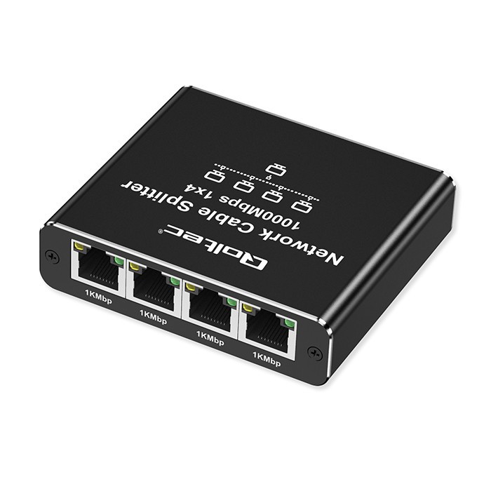 Razdelilnik Ethernet mini SWITCH 1x4 RJ45, 1000Mb/s, USB-C, aluminijasto ohišje 3