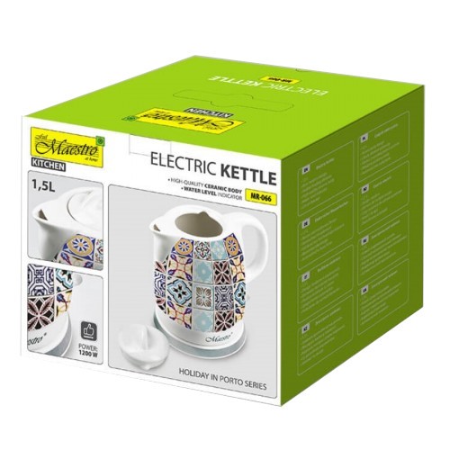 Električni čajnik MR-066 PORTO, 1,5 l, 1200 W 2
