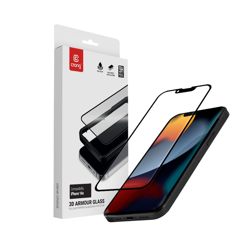 Steklo 3D Armour Glass za iPhone 17e/16e/14/13 + okvir