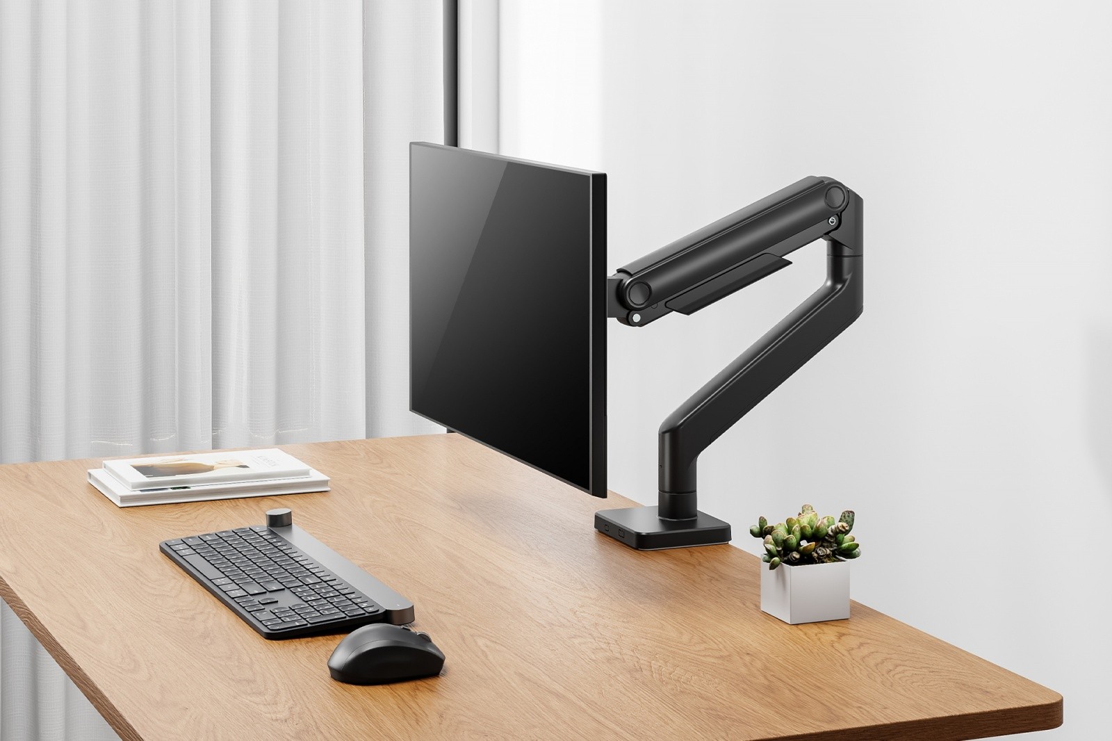 Enoročno namizno stojalo za monitor/TV do 49" (20 kg), VESA, črno 2