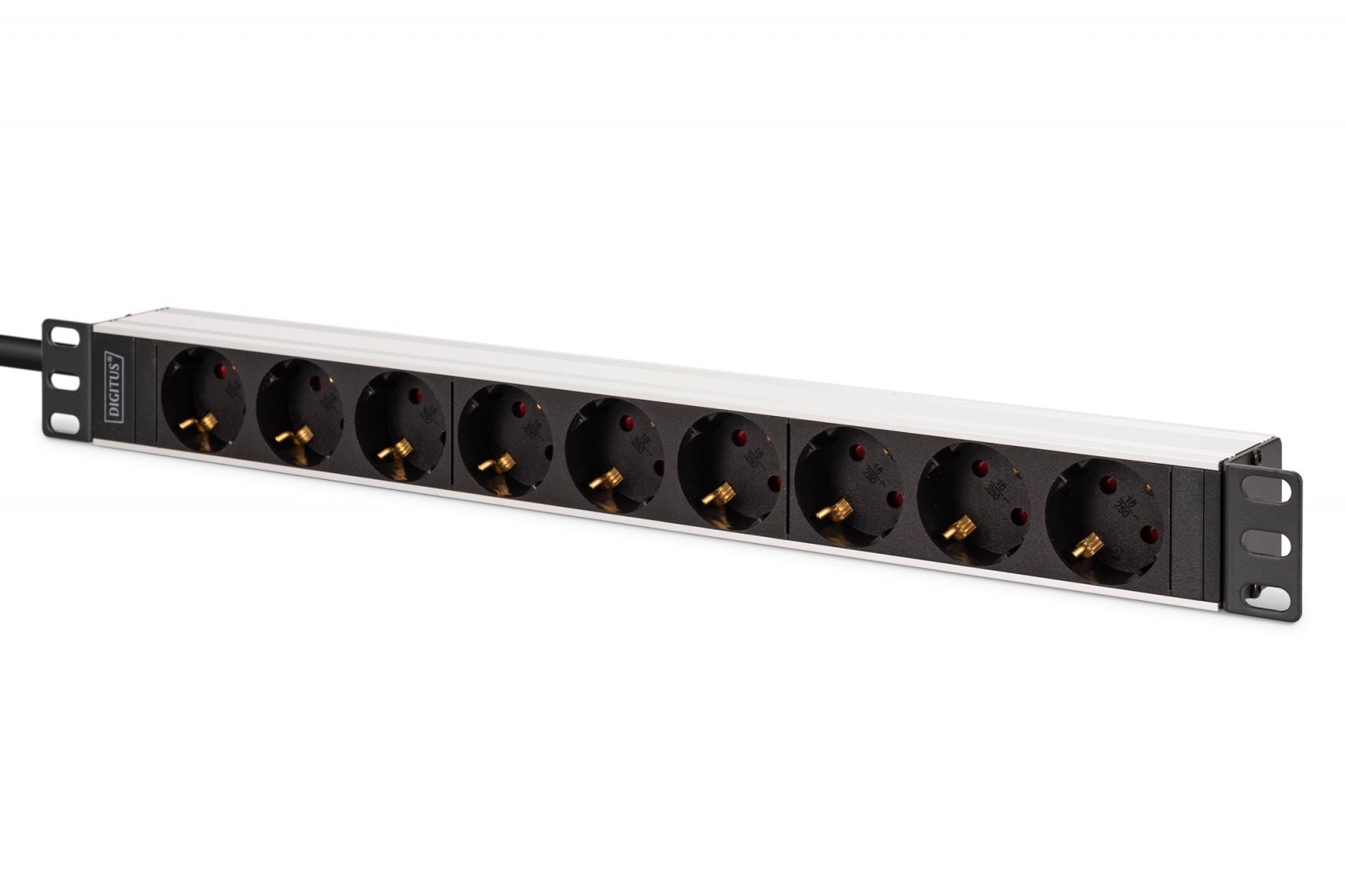 Napajalna PDU letev za RACK 19" (9x Schuko), IEC C20, 2m kabel, 16A