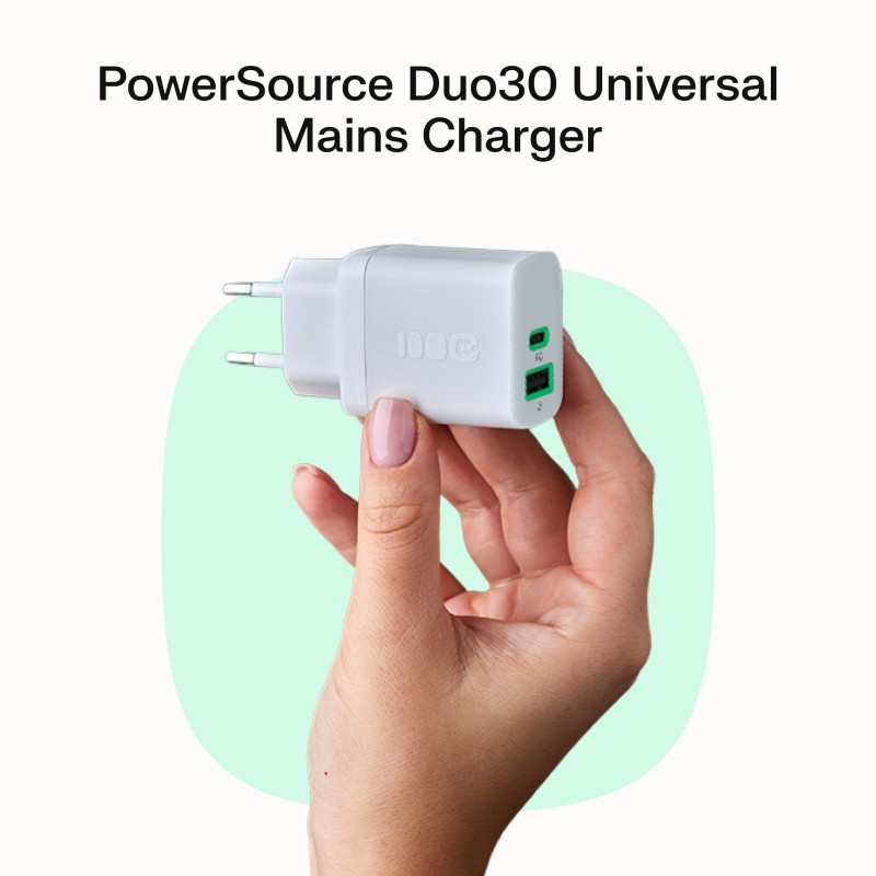 Zidni polnilnik Green Cell USB-C 30W, bela 4
