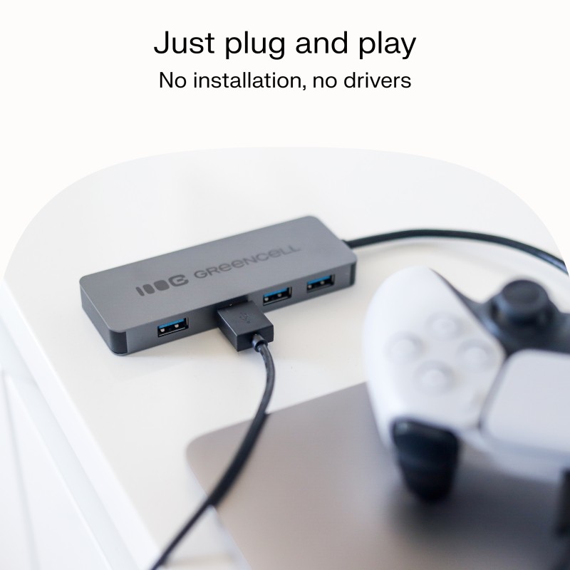 Green Cell USB-A HUB, 4x USB-A 3.0 7