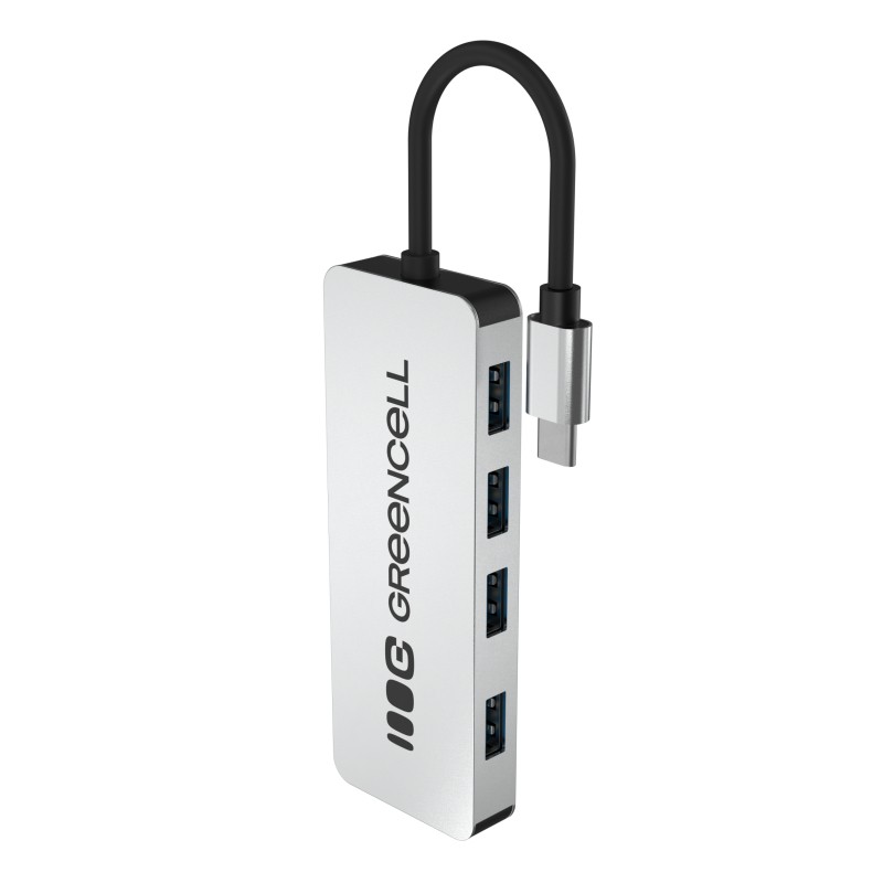 Green Cell USB-C HUB, 4x USB-A 3.0