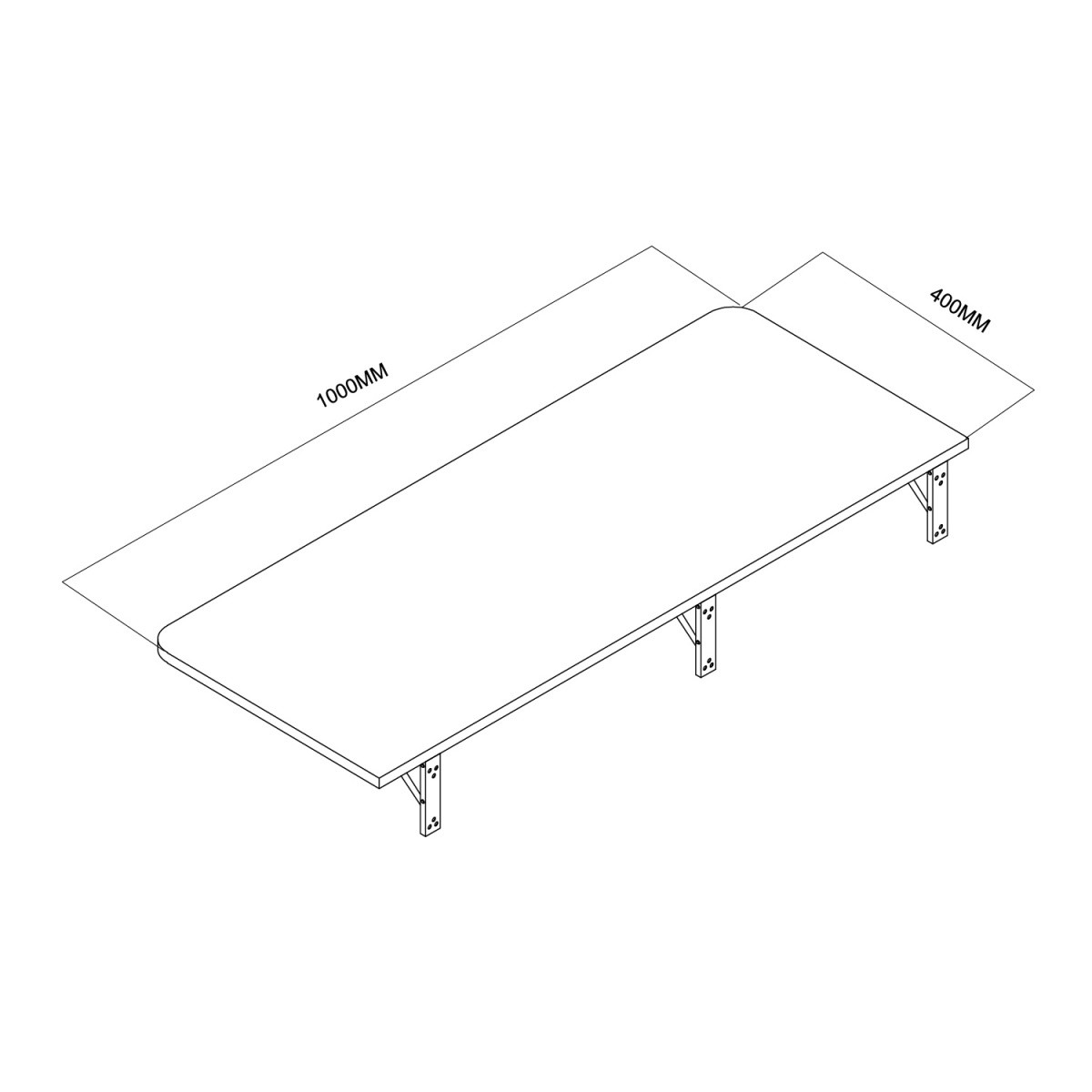 Zložljiva polica 100x40cm MC-128 WD 4