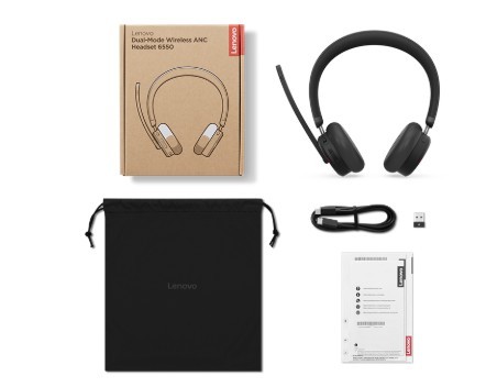 Lenovo Dual-Mode ANC 6550 brezžične slušalke, USB-A 2