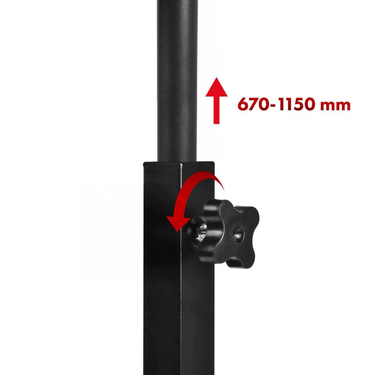 Mobilna pisalna miza z nastavljivo višino MC-124 B (80x60 cm) 5