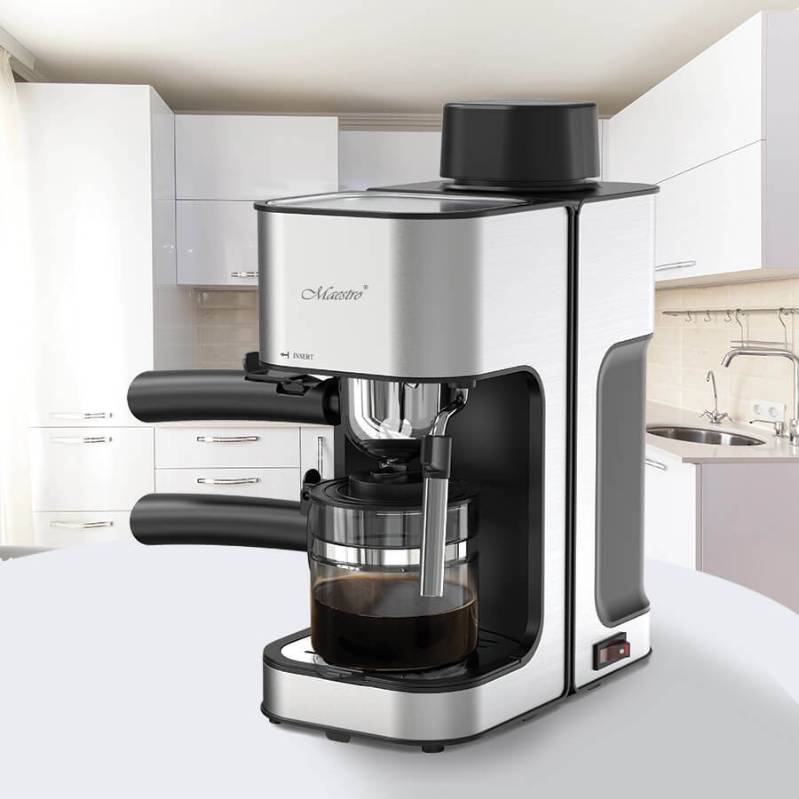 Ročni espresso kavni aparat s spenilnikom mleka in gretjem skodelice MR-411 3