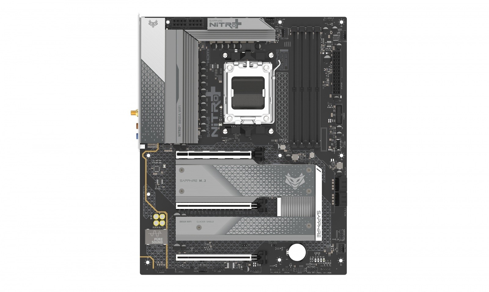 Sapphire NITRO+ B850A WIFI7 matična plošča mATX, AMD B850, DDR5, AM5 3