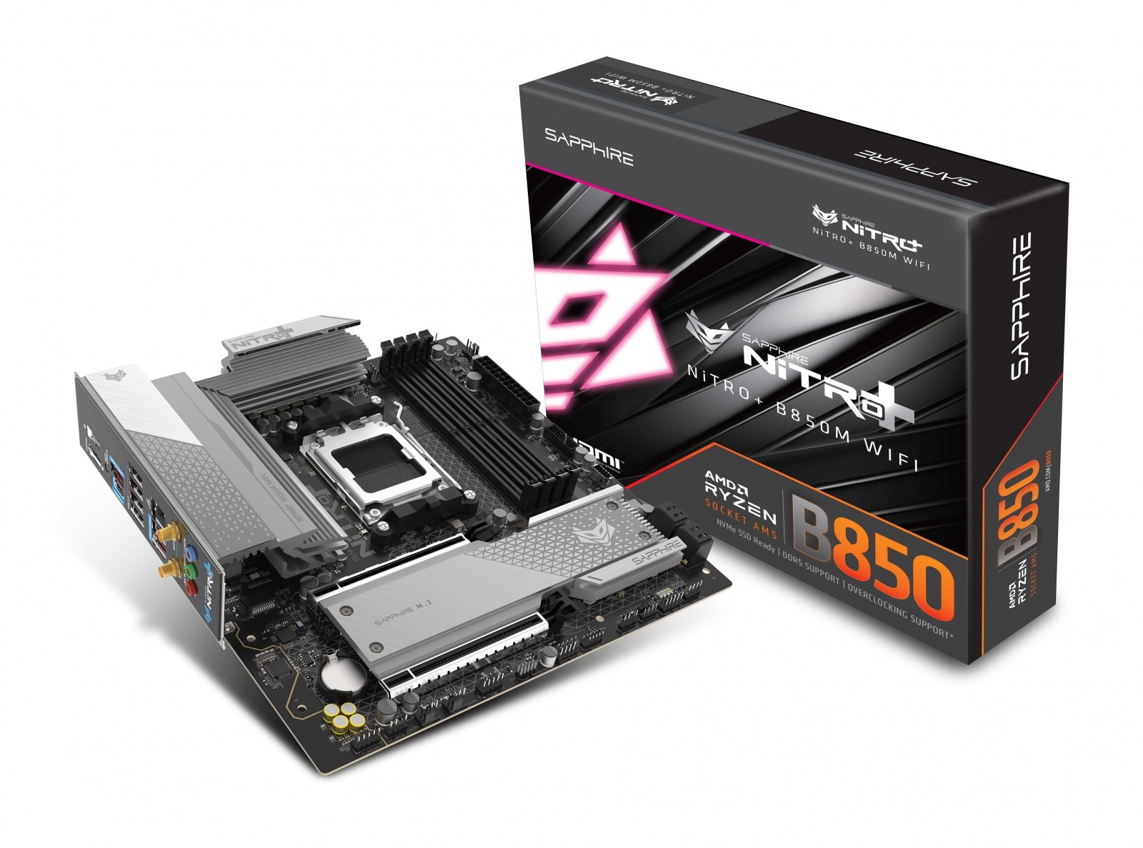 Sapphire NITRO+ B850M WIFI matična plošča mATX, AMD B850, DDR5, AM5