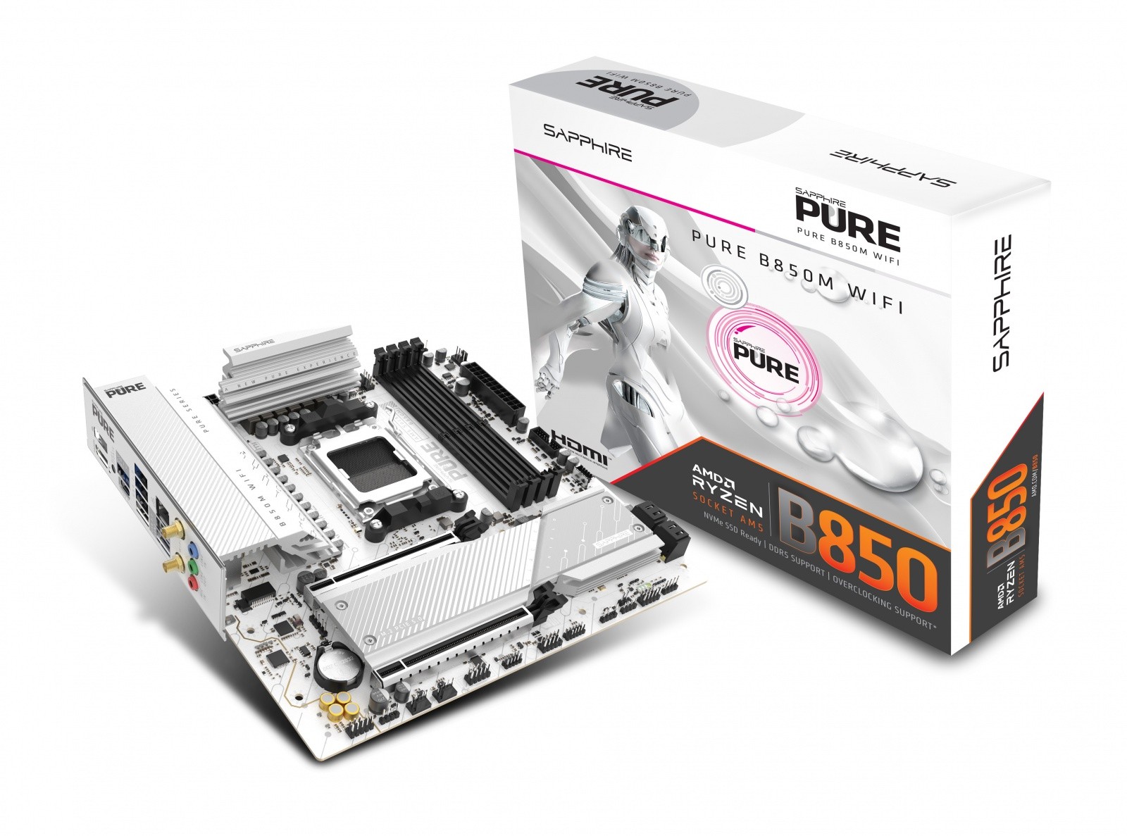 Sapphire PURE B850M WIFI matična plošča mATX, AMD B850, DDR5, AM5 2