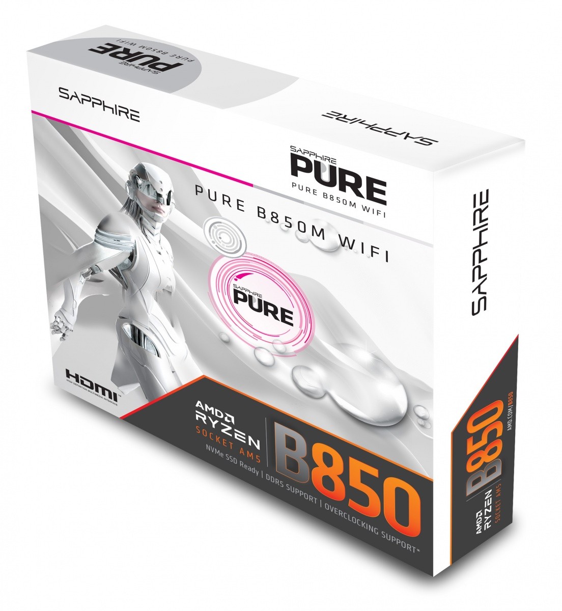 Sapphire PURE B850M WIFI matična plošča mATX, AMD B850, DDR5, AM5 3