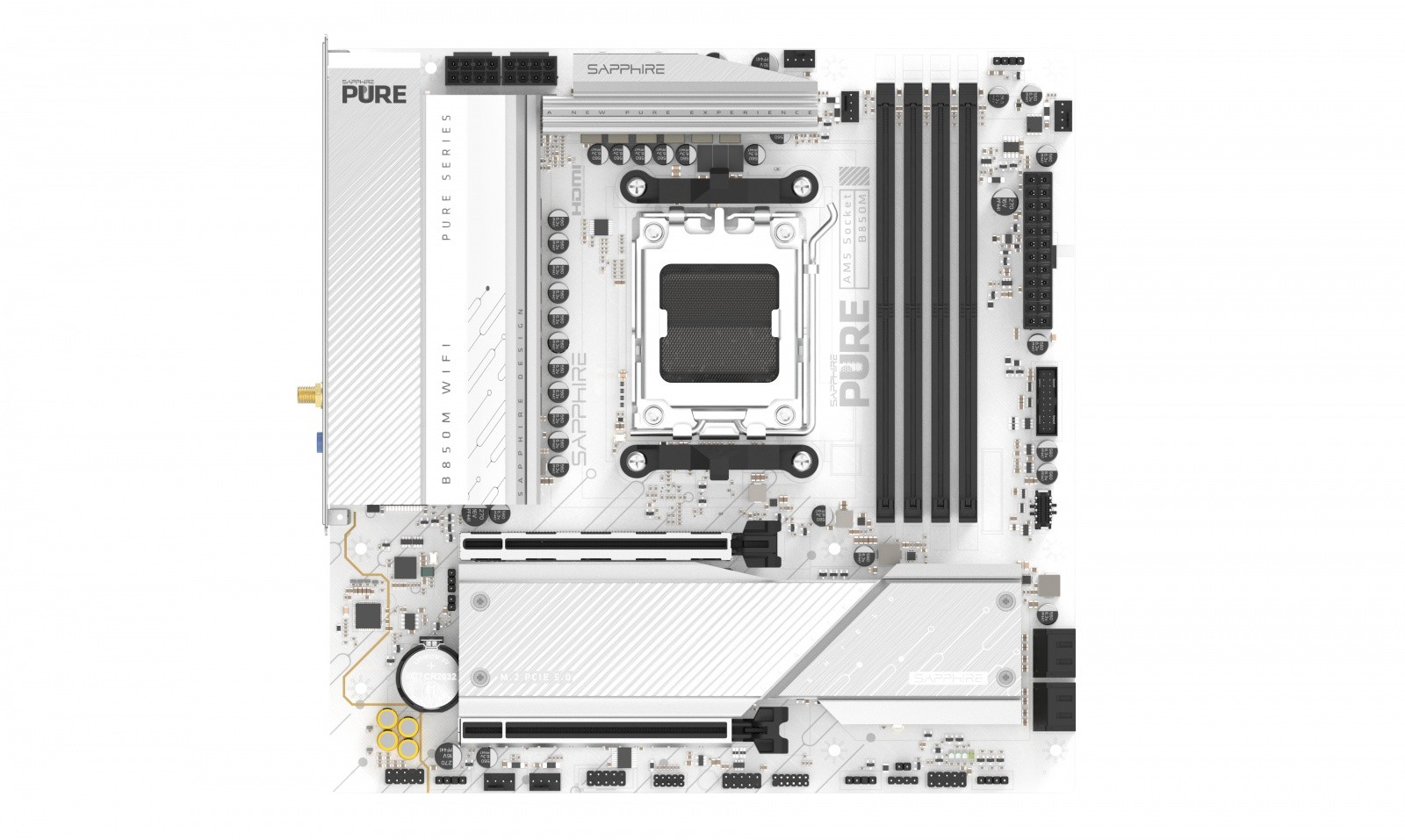 Sapphire PURE B850M WIFI matična plošča mATX, AMD B850, DDR5, AM5 4