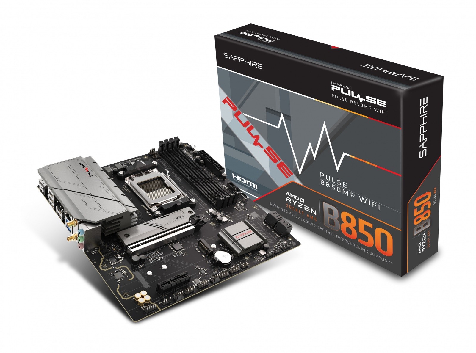 Sapphire PULSE B850M WIFI matična plošča mATX, AMD B850, DDR5, AM5