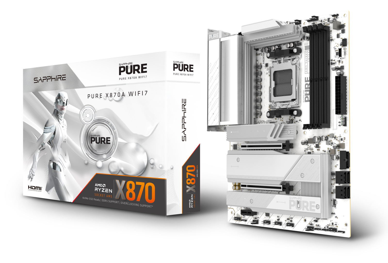 Sapphire PURE X870A WIFI7 matična plošča AM5, 4x DDR5, mATX 2