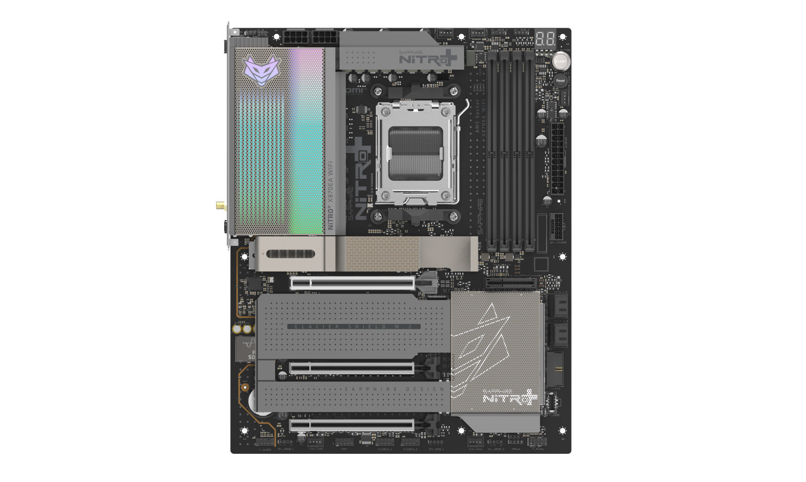 Sapphire NITRO+ X870EA WIFI7 matična plošča AM5, 4x DDR5, mATX 4