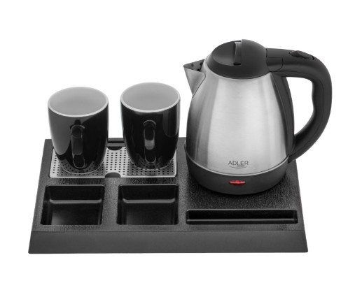 Adler hotelski grelnik vode AD 1354, 1.2L inox s pladnjem 8