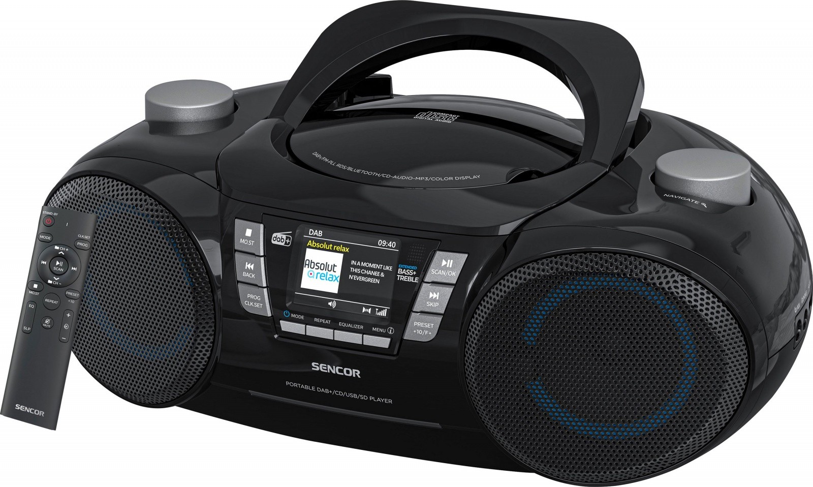 Boombox SPT 6510 z DAB+, CD/MP3/USB/SD, Bluetooth
