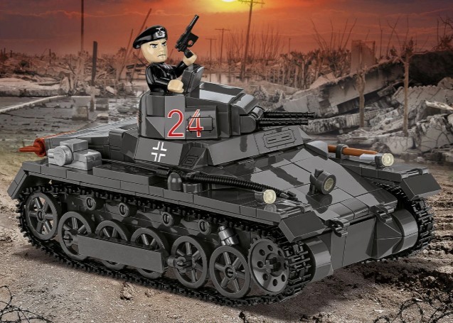 Gradbene kocke Panzer I Ausf.B, 654 delov 2