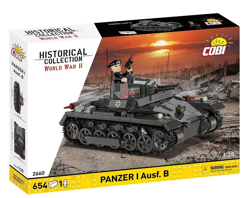 Gradbene kocke Panzer I Ausf.B, 654 delov